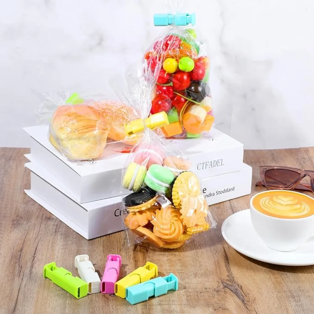 1-60Pcs Food Sealing Bag Clip Snack Bag Clips Squeeze Bread Bag Clips Plastic Bags Sealing Clips Kitchen Storage Tools thumbnail 5