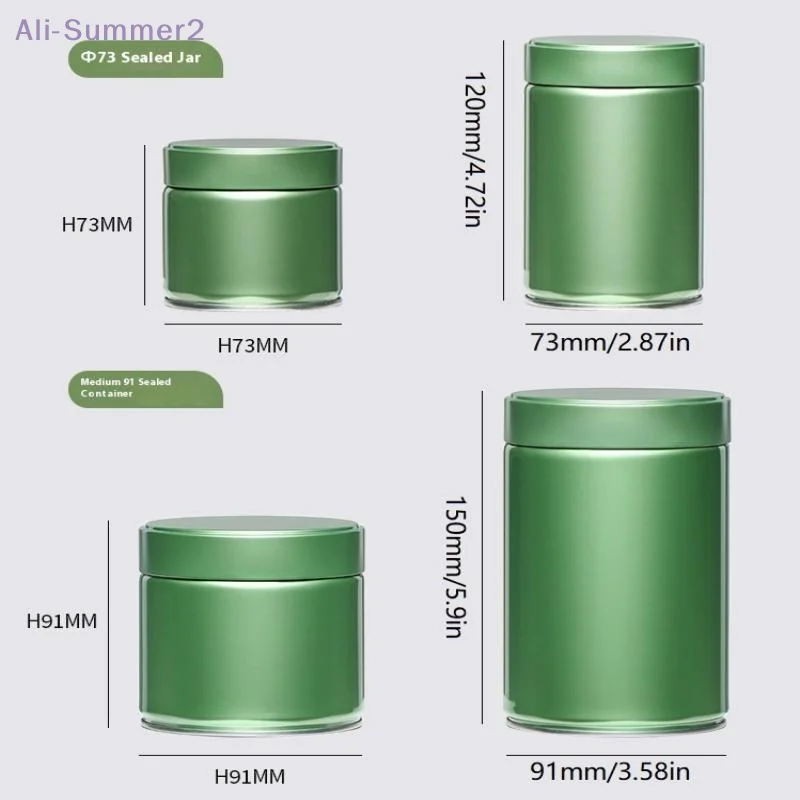 {MX} Airtight Tinplate Tea Canister For Leaf Tea Bags Matcha Powder Storage Container Candy Sealed Pantry Home Organizer thumbnail 6