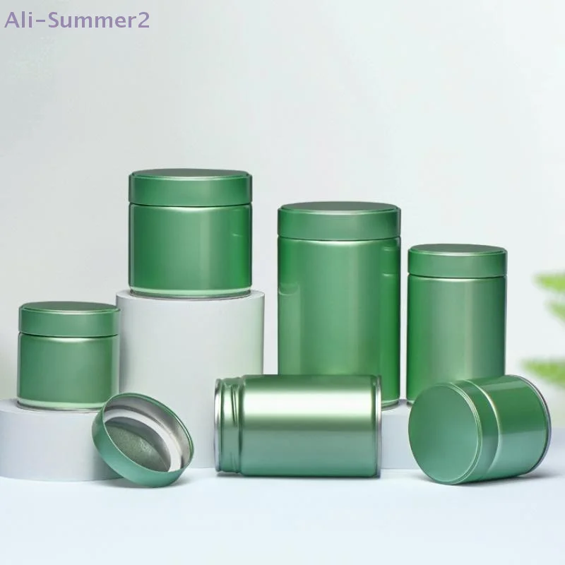 {MX} Airtight Tinplate Tea Canister For Leaf Tea Bags Matcha Powder Storage Container Candy Sealed Pantry Home Organizer thumbnail 5