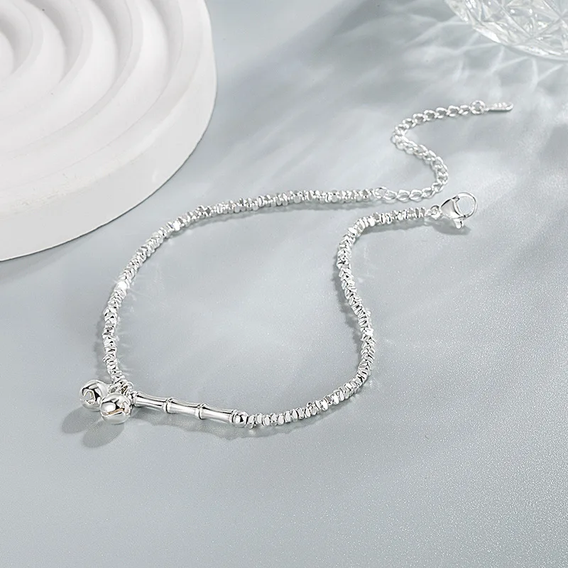New 925 Sterling Silver Anklet Personality Charm Women's Anklet Birthday Party Gift for Friends Exquisite Jewelry Accessories