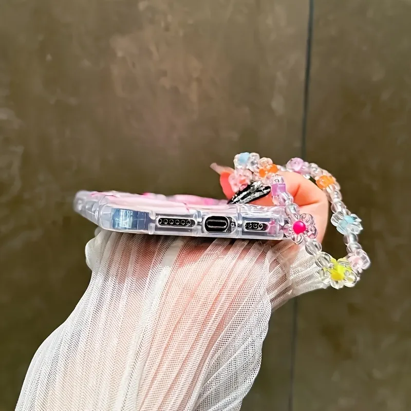 Fashionable Strawberry Flower With Lanyard Pattern For iPhone 17 16 Pro 15 14 13 12 11 Pro Max 16e 17Air X XR XS 7 8 Plus Cover thumbnail 5
