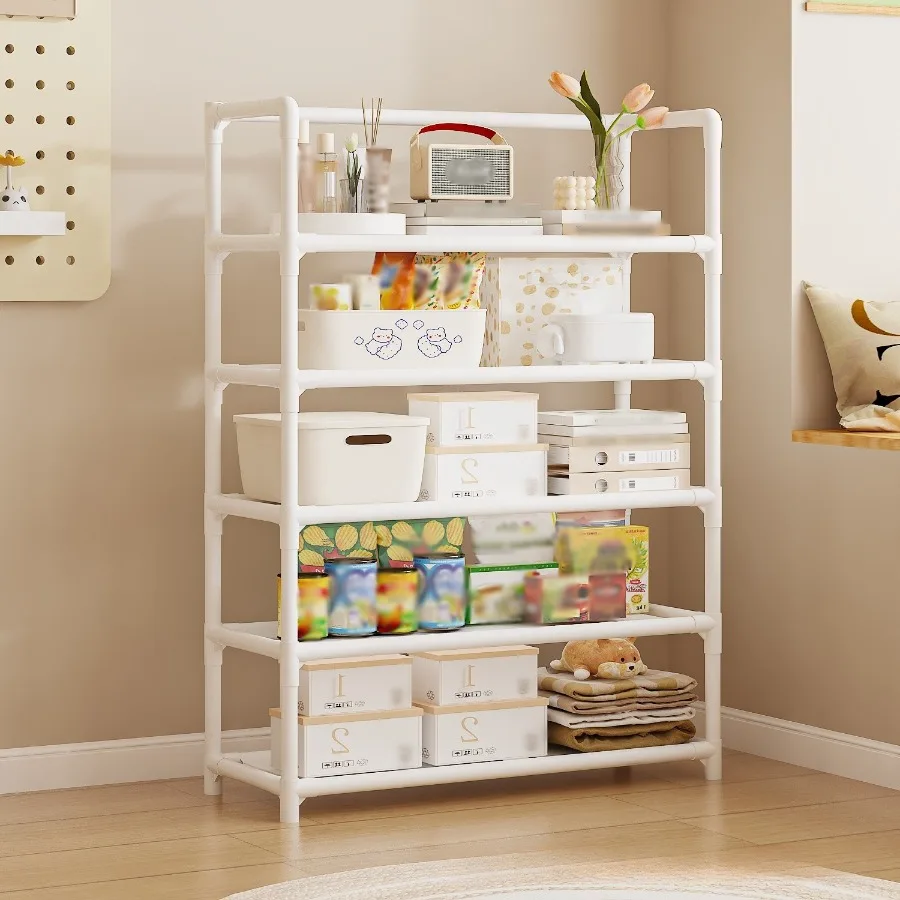 Bathroom and kitchen storage rack - Plastic storage rack - Home use - Waterproof - Floor-standing - No drilling required thumbnail 2