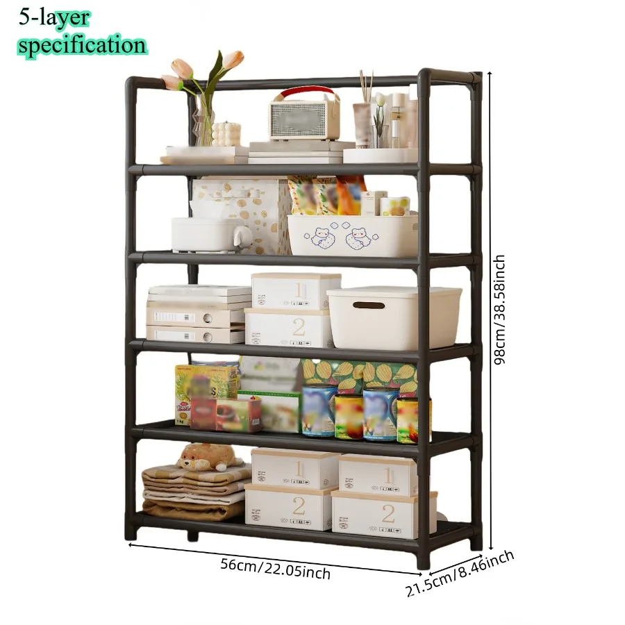 Bathroom and kitchen storage rack - Plastic storage rack - Home use - Waterproof - Floor-standing - No drilling required thumbnail 5