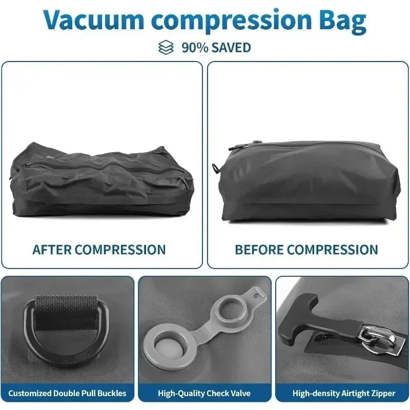 17L Vacuum Compression Bag with Air Pump Reusable Travel Clothing Storage Bag Compression Luggage Bag thumbnail 2
