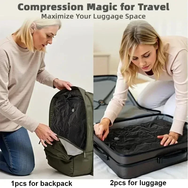 17L Vacuum Compression Bag with Air Pump Reusable Travel Clothing Storage Bag Compression Luggage Bag thumbnail 3