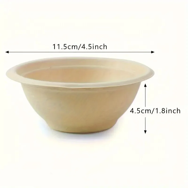 50/100PCS Disposable White Brown Paper Bowl Tableware Birthday Parties Restaurants Wedding Banquets Fruit Salad Containers thumbnail 3
