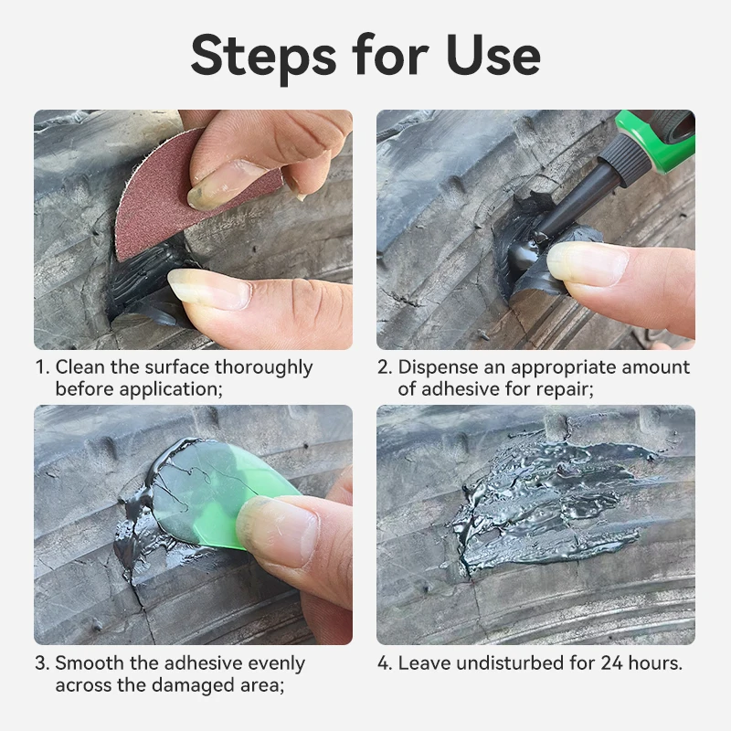 Tire Repair Glue Waterproof & High Temperature Resistant Black Sealing Waterproof And High-Temperature Resistant Repair Adhesive thumbnail 5
