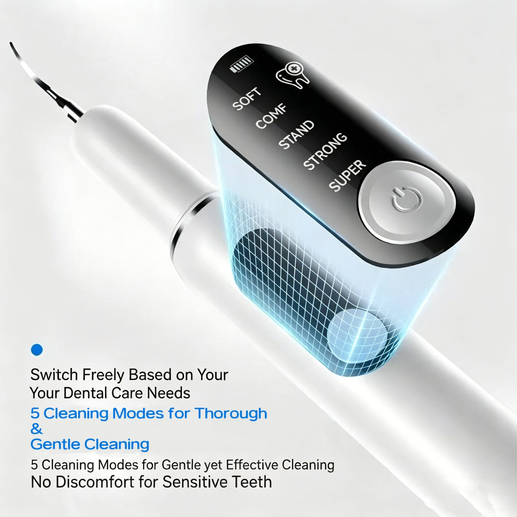 Pet Dental Scaler for Dogs And Cats Ultrasonic Tooth Cleaner with LED Light Tartar Removal Teeth Cleaning Tool thumbnail 4