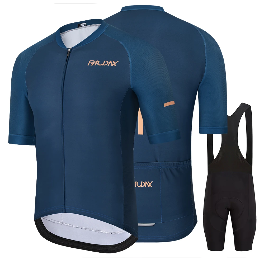 Raudax Men's Summer Road Bike Wear Racing Clothes Breathable Cycling Jersey Set - Ropa Ciclismo Maillot