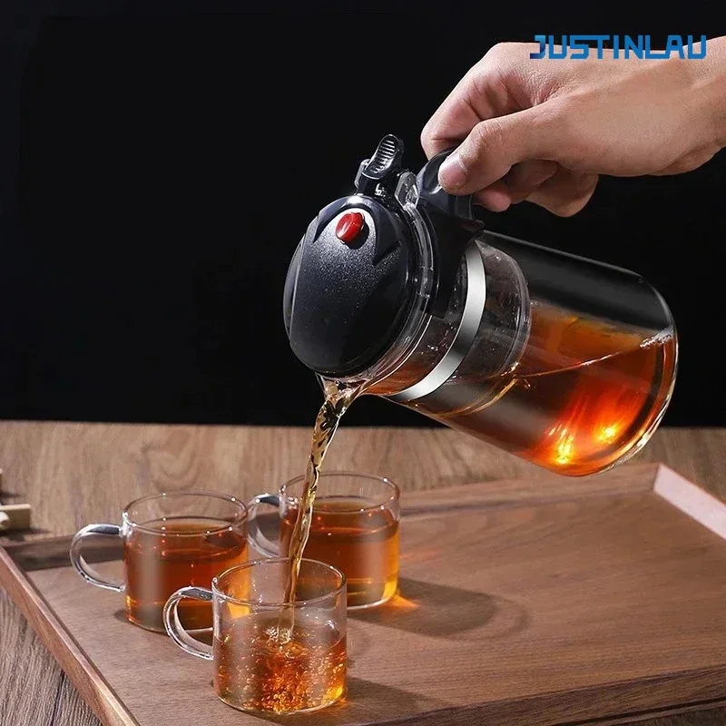 500ml-1800ml  Glass Teapot  Borosilicate Glass Split Type Teapot Heat Resistant Glass Teapot Tea Part Gift Idea Household thumbnail 3