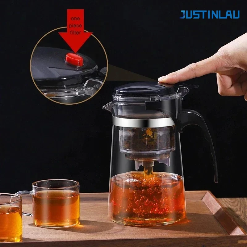 500ml-1800ml  Glass Teapot  Borosilicate Glass Split Type Teapot Heat Resistant Glass Teapot Tea Part Gift Idea Household thumbnail 2