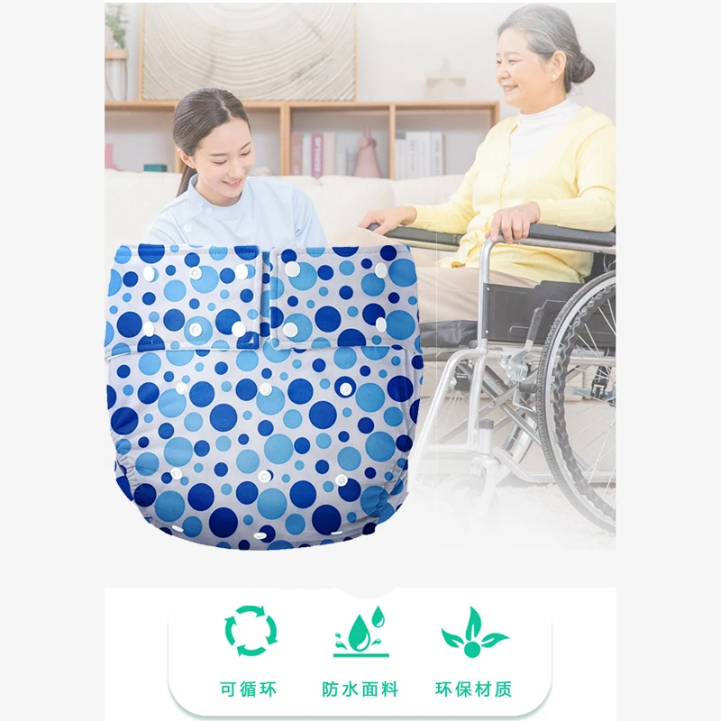 Waterproof PUL Reusable Adult Cloth Diapers - High-Quality Washable Incontinence Underwear, Adjustable Size for Men Women thumbnail 5