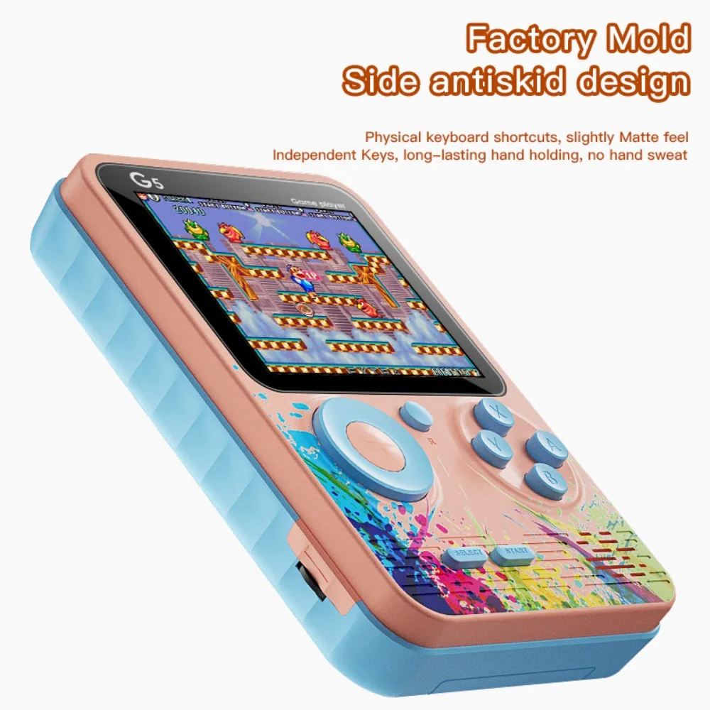G5 Retro Handheld Game Console With 500 Classic Video Games 3.0 Inch IPS Screen Portable Rechargeable Game Machine Kids Gift thumbnail 4
