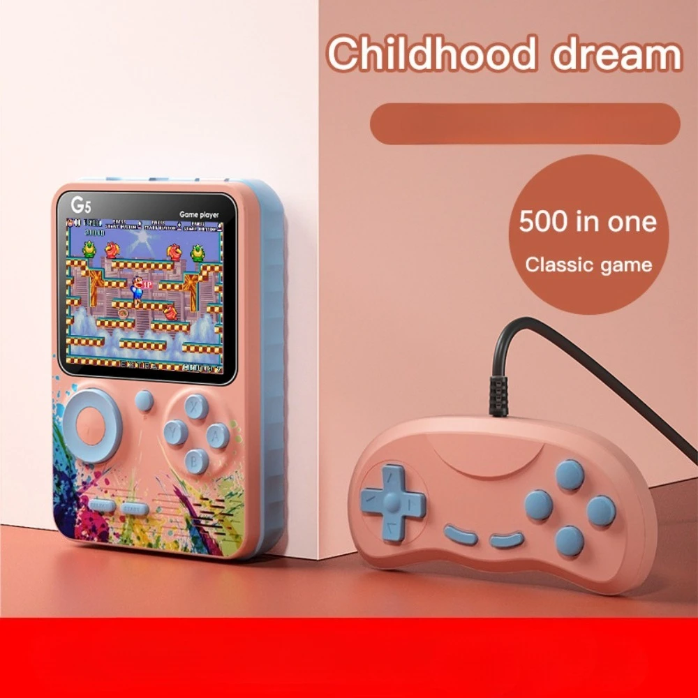 G5 Retro Handheld Game Console With 500 Classic Video Games 3.0 Inch IPS Screen Portable Rechargeable Game Machine Kids Gift thumbnail 2