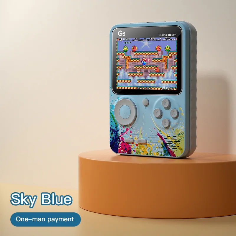 G5 Retro Handheld Game Console With 500 Classic Video Games 3.0 Inch IPS Screen Portable Rechargeable Game Machine Kids Gift thumbnail 6
