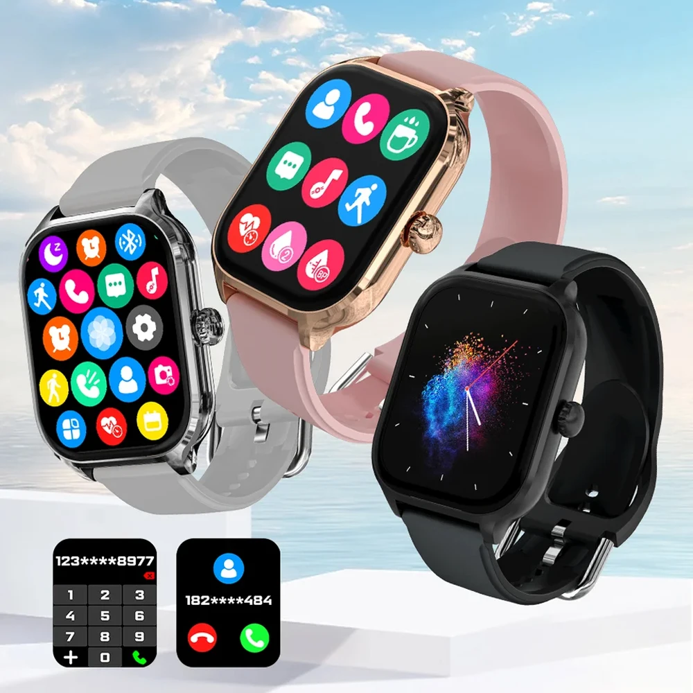 NEW 2.01'' Smartwatch Fitness Tracker Clock Sports Smartband Blood Pressure Monitor Smart Watches for Men Women IOS Android 2026