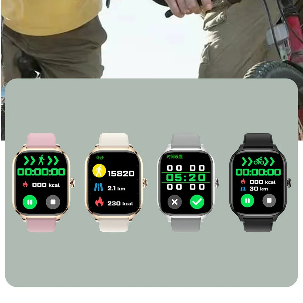 NEW 2.01'' Smartwatch Fitness Tracker Clock Sports Smartband Blood Pressure Monitor Smart Watches for Men Women IOS Android 2026 thumbnail 6