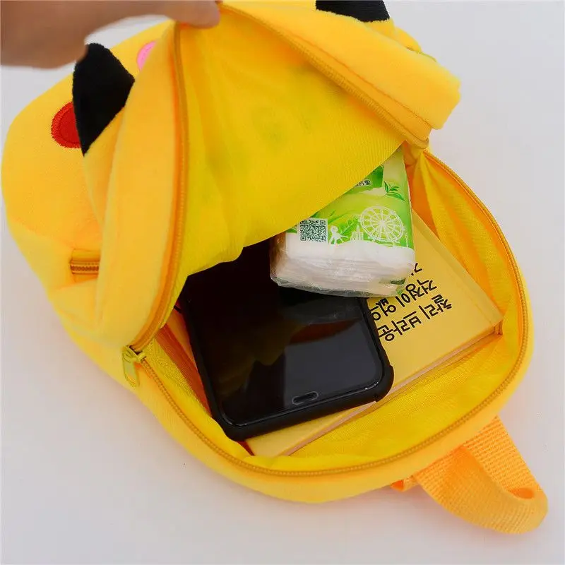 Pokemon Pikachu Plush Backpack kawaii Anime Figure Stuffed Toy Soft Cute Baby School Bag Children Birthday Gifts thumbnail 3