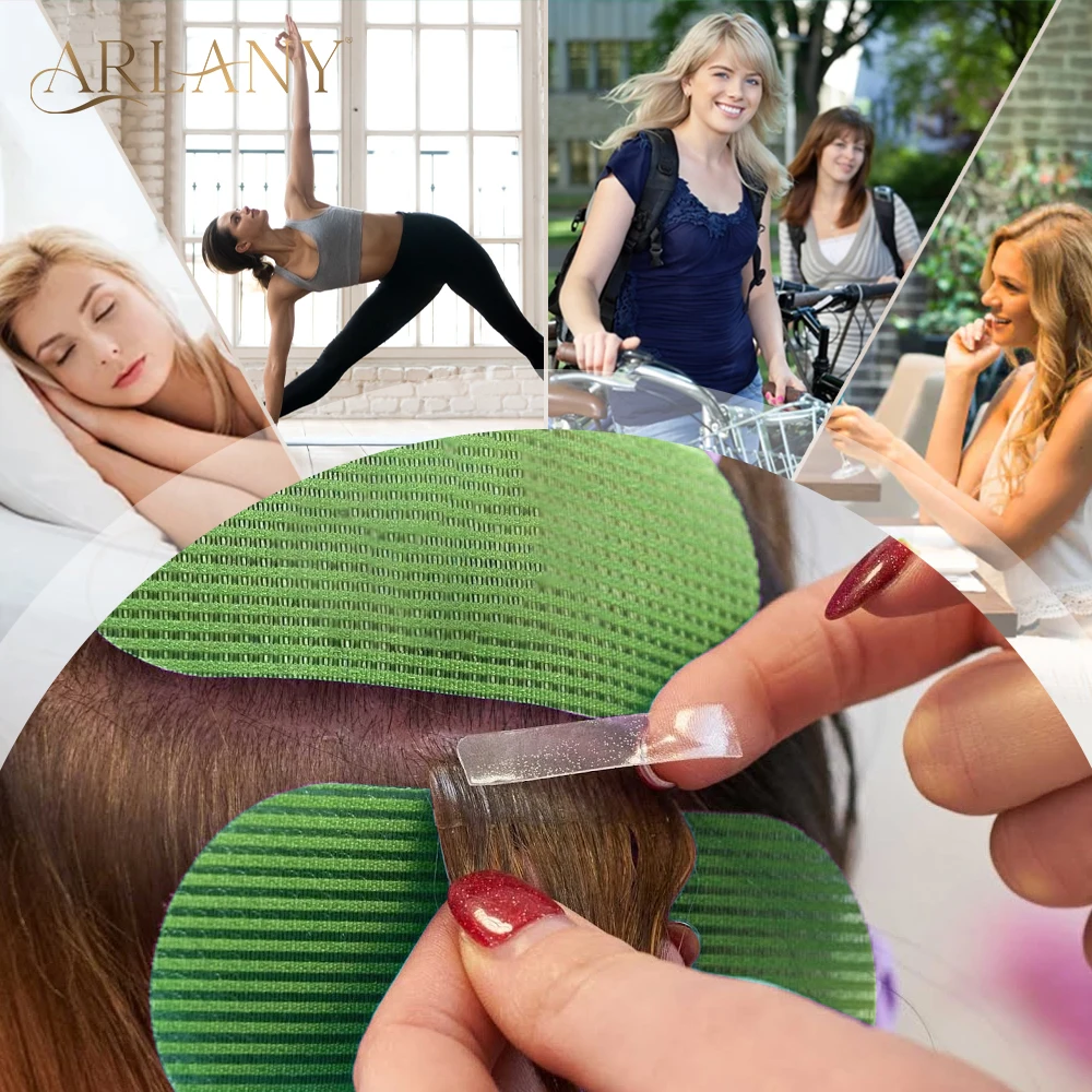 ARLANY 120 Tabs Single Sided Tape for Tape In/Tape Weft Extensions Hair System Tape 4cm x 0.8cm Wig Adhesive Tape One Sided Tape thumbnail 6