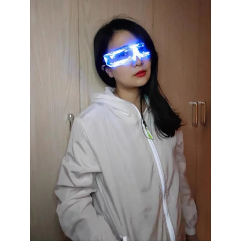 LED Flash Light Jacket Rave Hoodies Vest LED Luminous Glasses Couple Carnival Pants Party Xmas Fancy Dress Prefermence Costume thumbnail 3