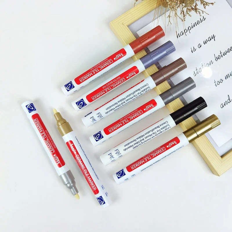 1/5/10PC  Waterproof Marker Pen Wall Seam Repair Tiles Grout Markers Pens Floor Bathroom Decontamination Paint Brush Tools thumbnail 2