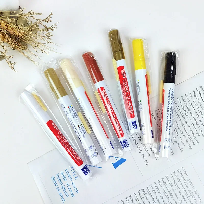 1/5/10PC  Waterproof Marker Pen Wall Seam Repair Tiles Grout Markers Pens Floor Bathroom Decontamination Paint Brush Tools thumbnail 5