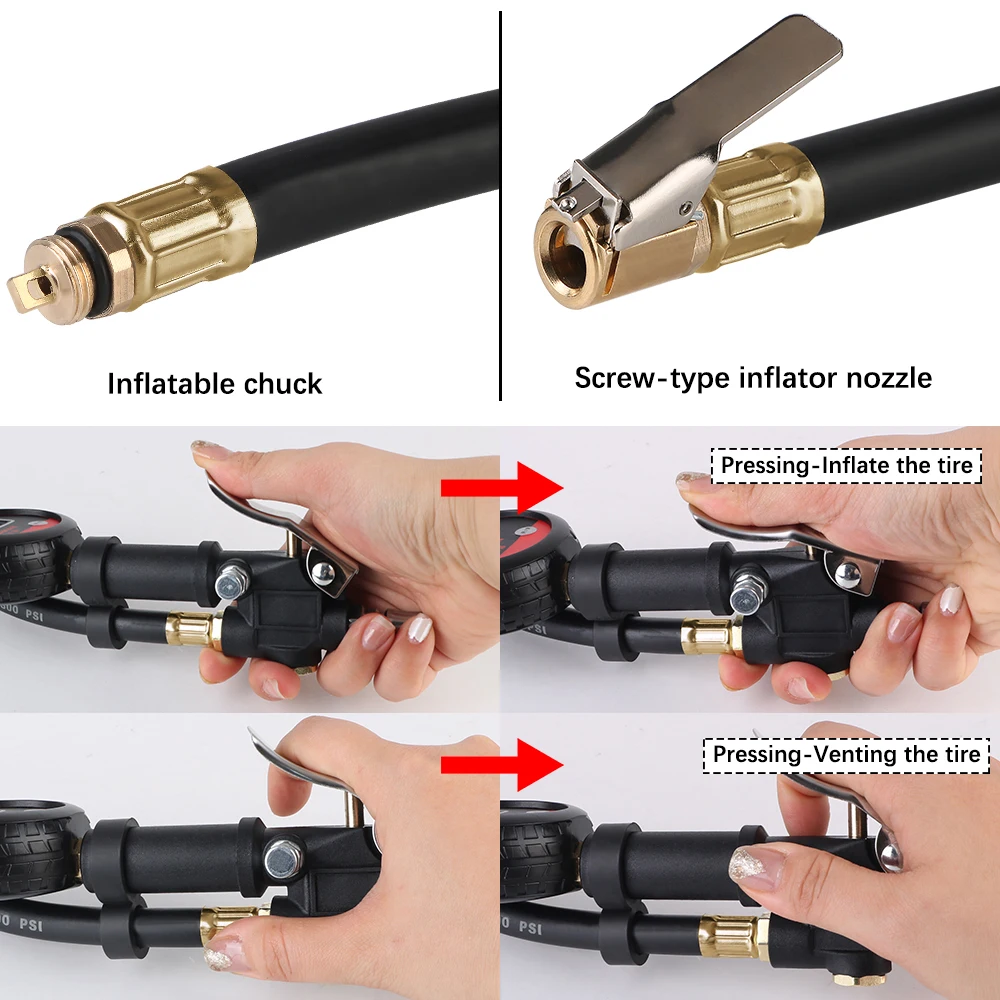 For Car Truck Vehicle Motorcycle Auto Tire Pressure Gauge LCD Digital Tyre Tester High Precision Monitor System Test Accessories thumbnail 3
