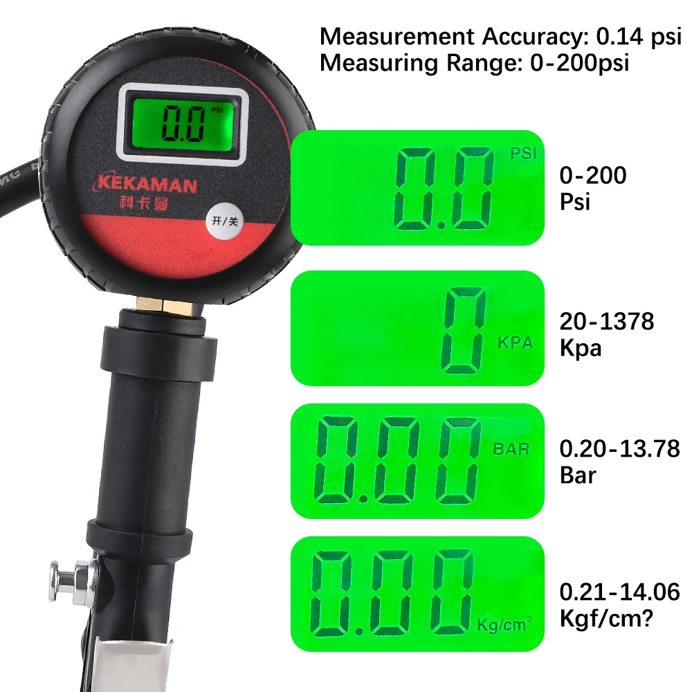 For Car Truck Vehicle Motorcycle Auto Tire Pressure Gauge LCD Digital Tyre Tester High Precision Monitor System Test Accessories thumbnail 4