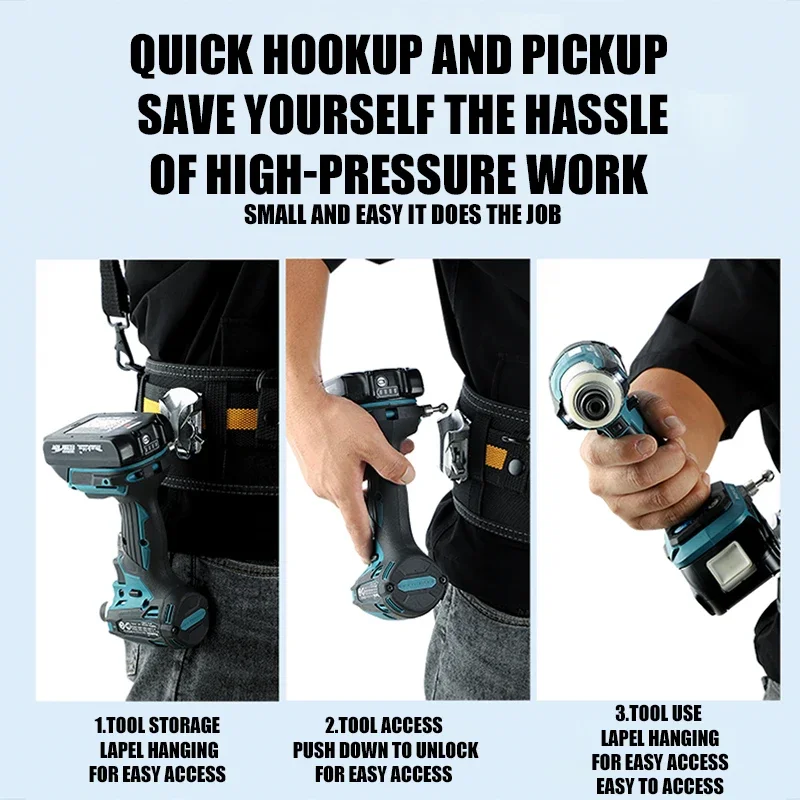 GODKIN Aluminum Get Organized with Portable Power Tool Storage Hooks and Quick Release Drill Holders thumbnail 4