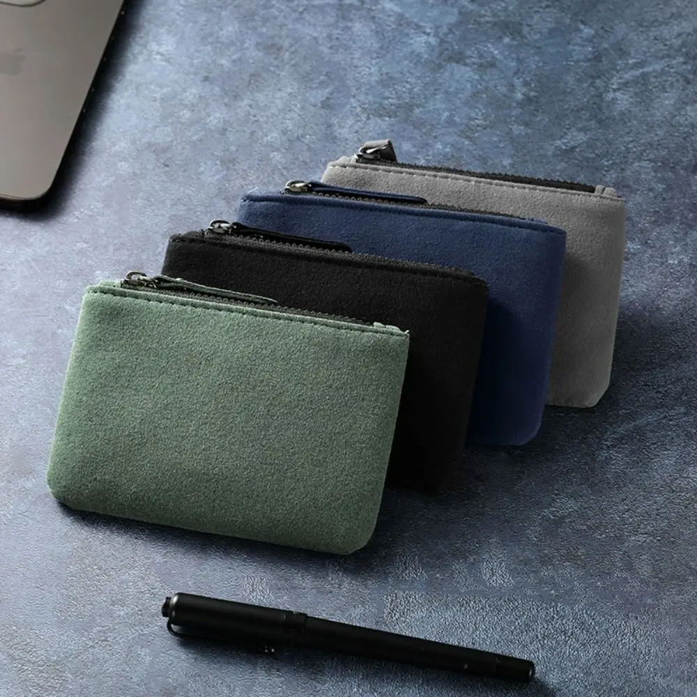 Fashion Mini PU Wallets Coin Purses Card Holder Money Bag Women Men Zipper Change Pouch