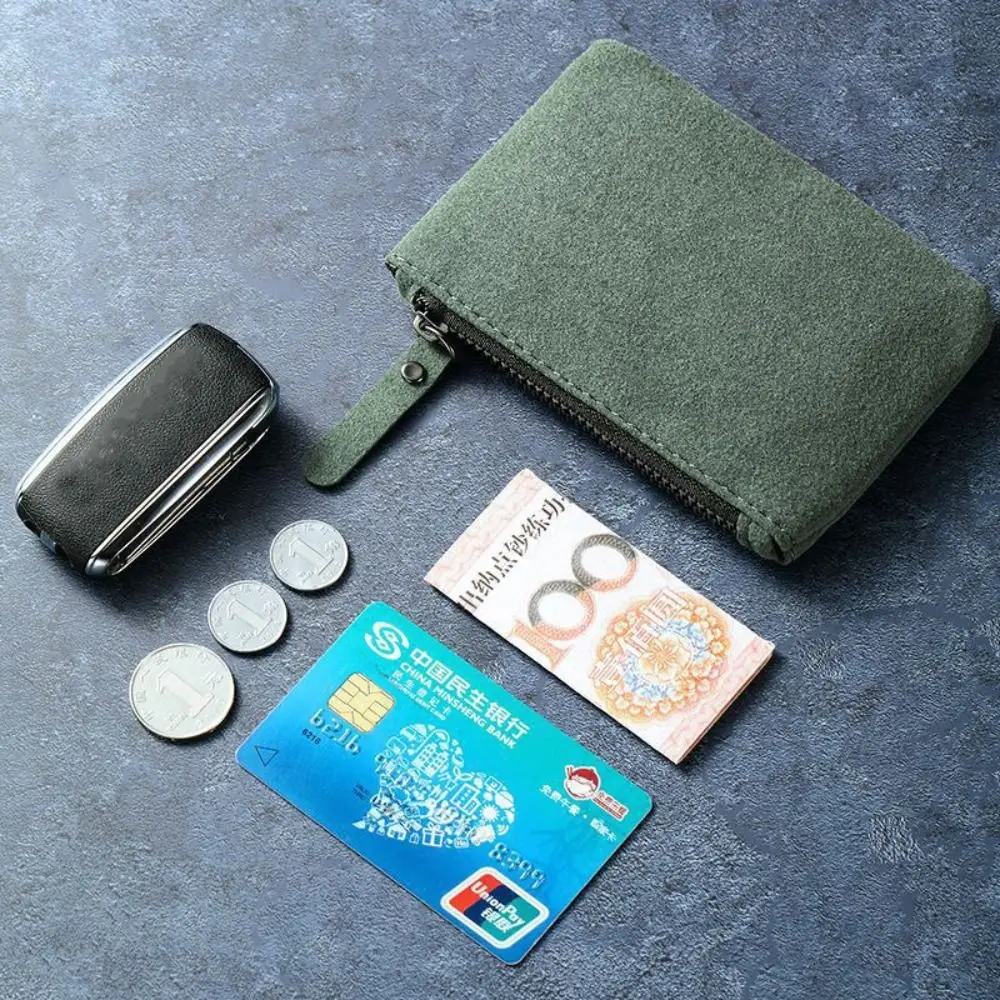 Fashion Mini PU Wallets Coin Purses Card Holder Money Bag Women Men Zipper Change Pouch thumbnail 3