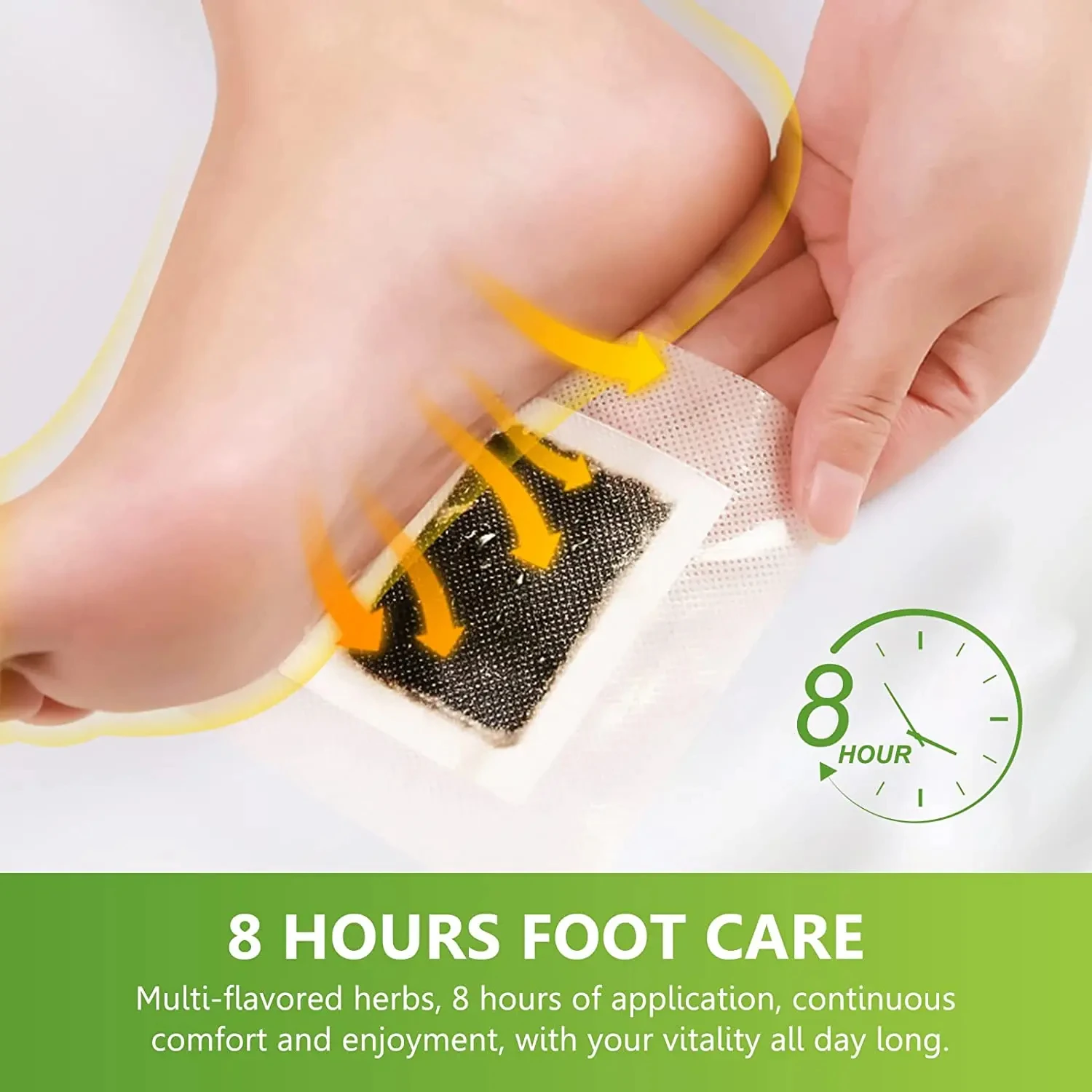 Chinese Medicine Foot Patch Organic Ginger Wormwood Foot Patch Stress Relief Feet Deep Sleep Detox Sticker Foot Care Tools thumbnail 3