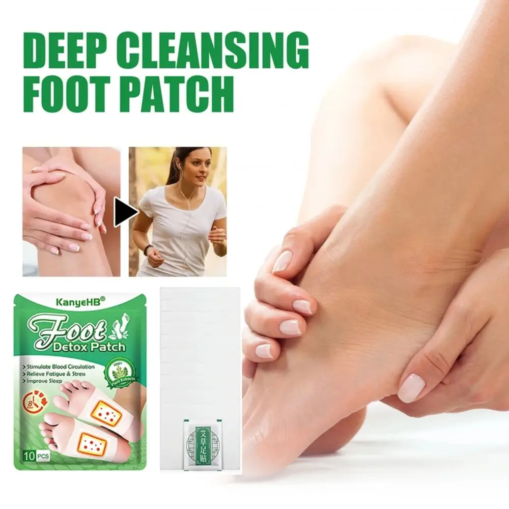 Chinese Medicine Foot Patch Organic Ginger Wormwood Foot Patch Stress Relief Feet Deep Sleep Detox Sticker Foot Care Tools thumbnail 2