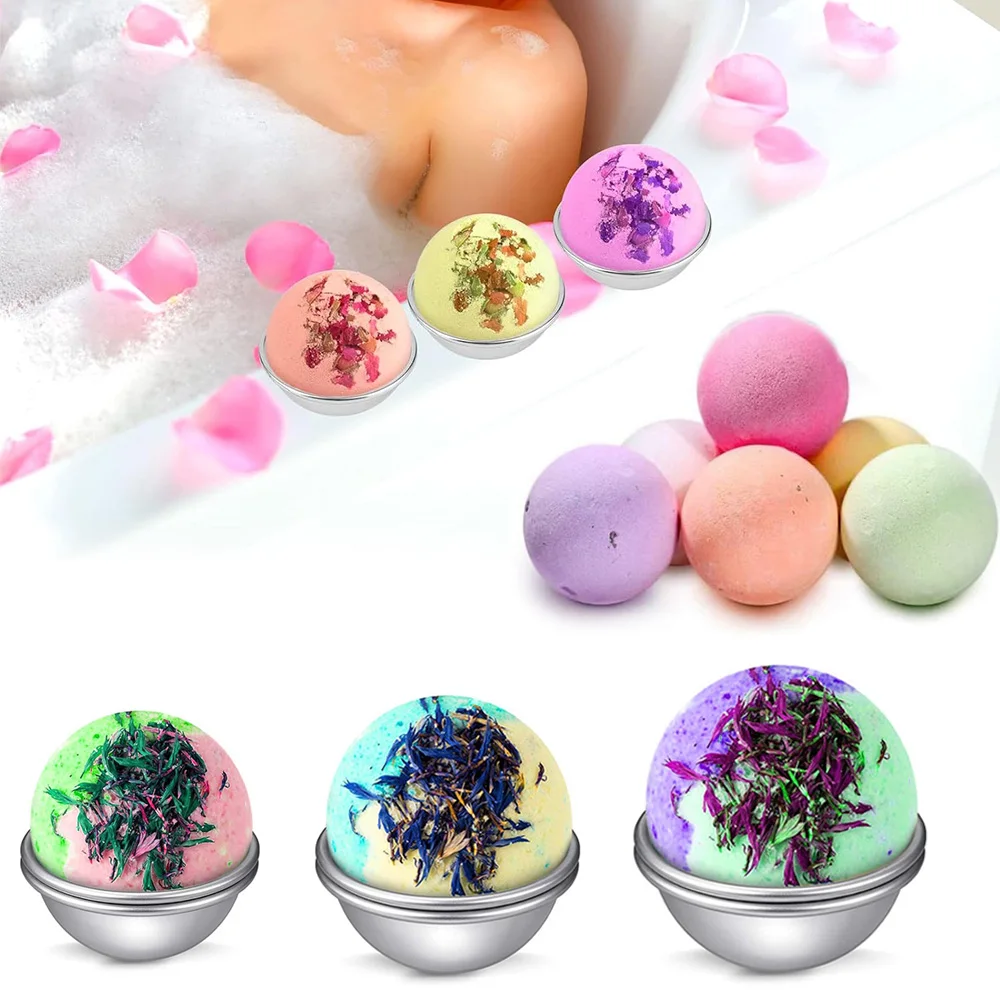 6Pcs Sphere Bath Bomb Molds, DIY Soap Making Kit, Round Ball Molds for Bath & Body Make Tools Craft Home Decoration thumbnail 6