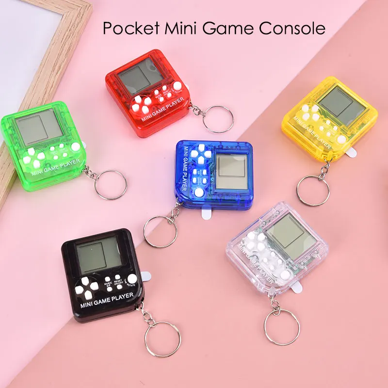Pocket Mini Classic Game Machine Keychain Children's Handheld Retro Nostalgic Game Console With Keyring Video Game 26 Games Gift thumbnail 2
