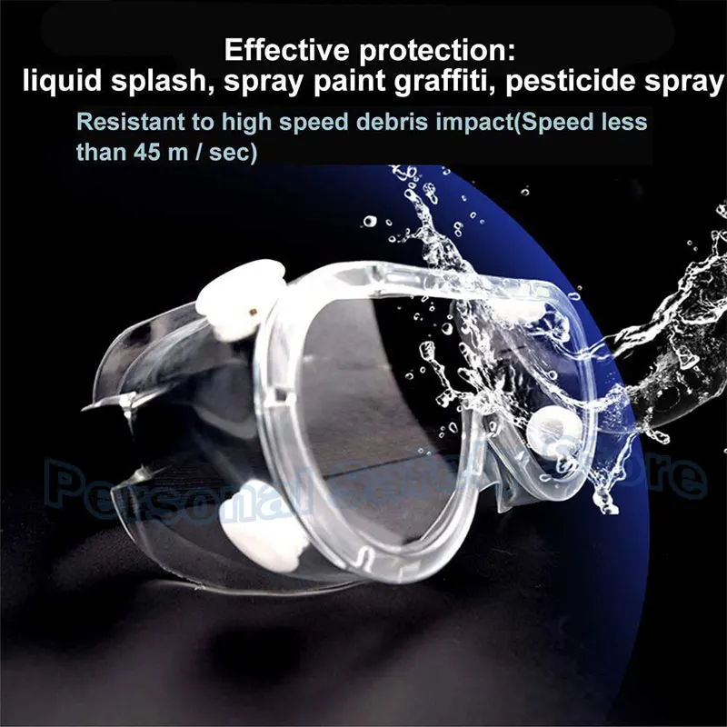 Safety Goggles Anti-Fog Fits Over Glasses Scratch Resistant /Lab /Science/ Chemistry Work/Nurse Adjustable Lightweight thumbnail 5