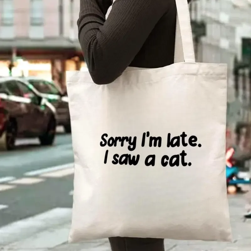 Honey Girl Chic Cat-Themed Tote Bag for Women - Spacious & Stylish Handbag Shoulder Bag for Daily Shopping, Commute, Travel thumbnail 2
