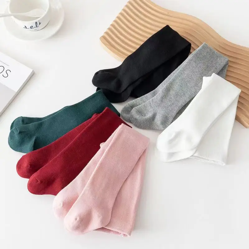 1 Pcs Girls Pantyhose Kids Knitted Leggings Stretchy Baby Toddler Long Socks For Spring Autumn thumbnail 3