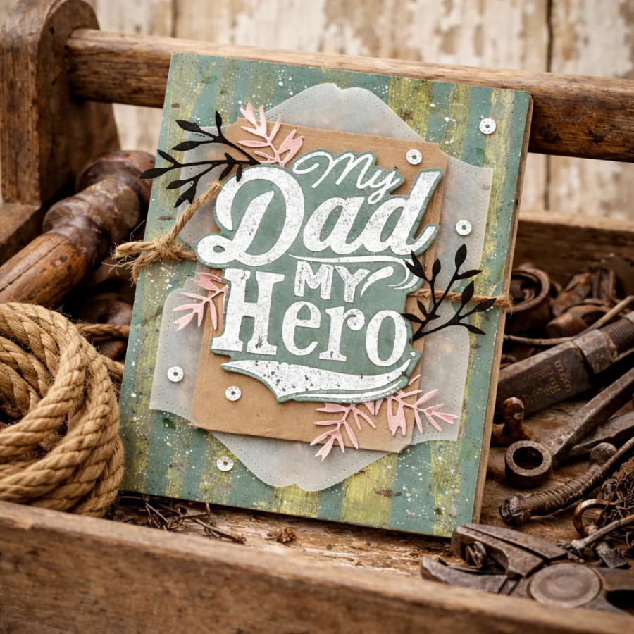 Father's Day 2026 Metal Cutting Dies Clear Stamps Stencil Hot Foil For DIY Scrapbook Craft Decoration Embossing Template thumbnail 4