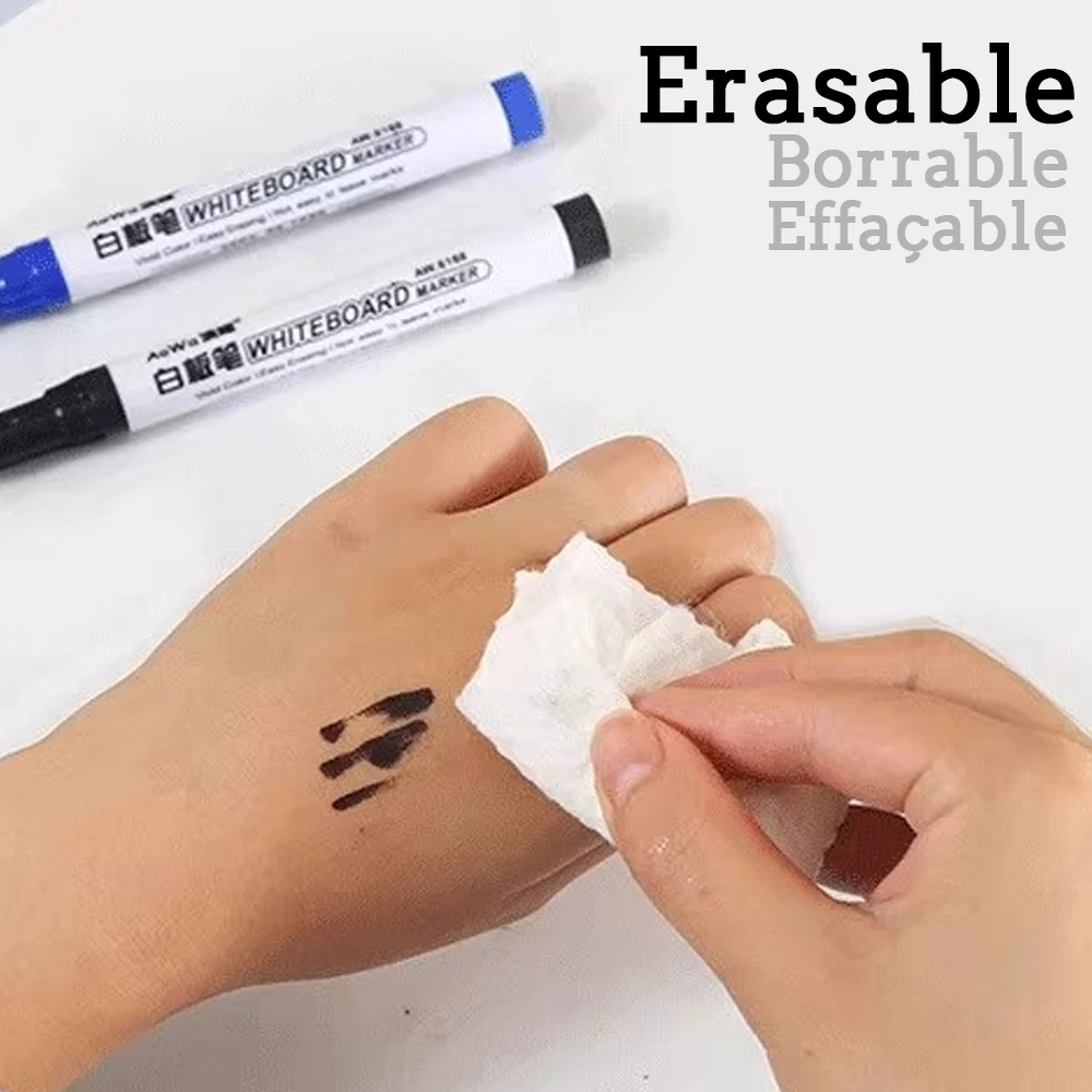 3-30Pcs Erasable Whiteboard Marker Pen Magnetic Blackboard Marker for Chalk Glass Ceramics Office School Art Stationery Supplies thumbnail 3