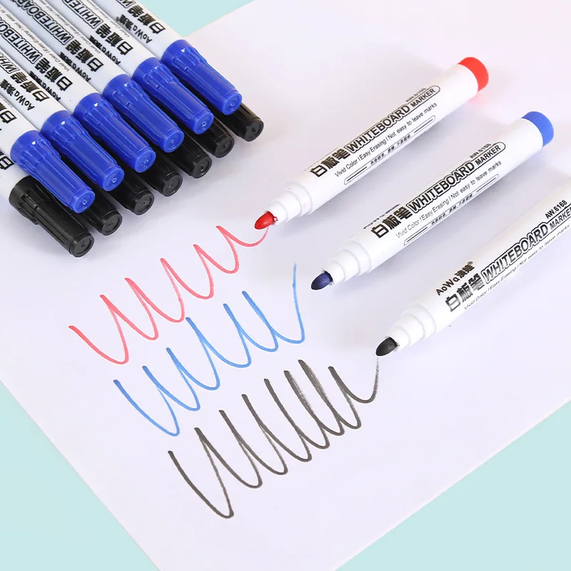 3-30Pcs Erasable Whiteboard Marker Pen Magnetic Blackboard Marker for Chalk Glass Ceramics Office School Art Stationery Supplies thumbnail 5