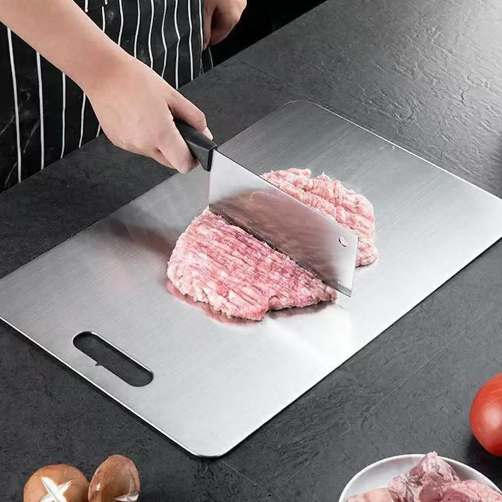 Titanium Cutting Boards for Kitchen Double-Sided Chopping Board Food Grade Cutting Mat Serving Tray Fruit Meat Chopping Board thumbnail 6