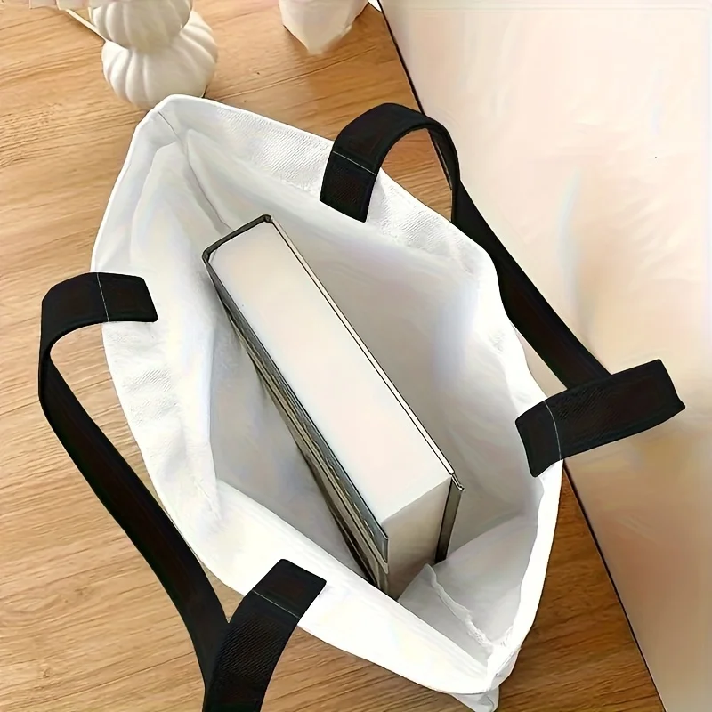 Custom Photo Tote Bag Personalized Reusable Grocery Shopping Shoulder Bag with Foldable Design Polyester Storage Pouch thumbnail 5