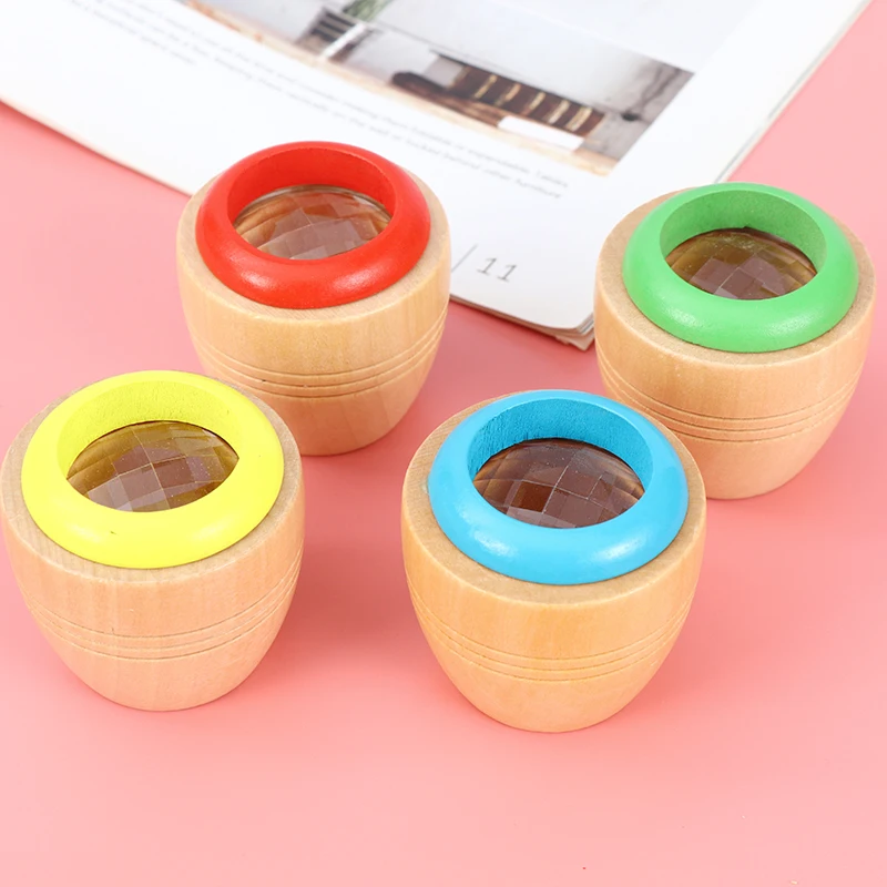 Children's Wooden Kaleidoscope Puzzle Early Education Bee Eye Prism Toy Scientific Observation Physics Experiment thumbnail 5