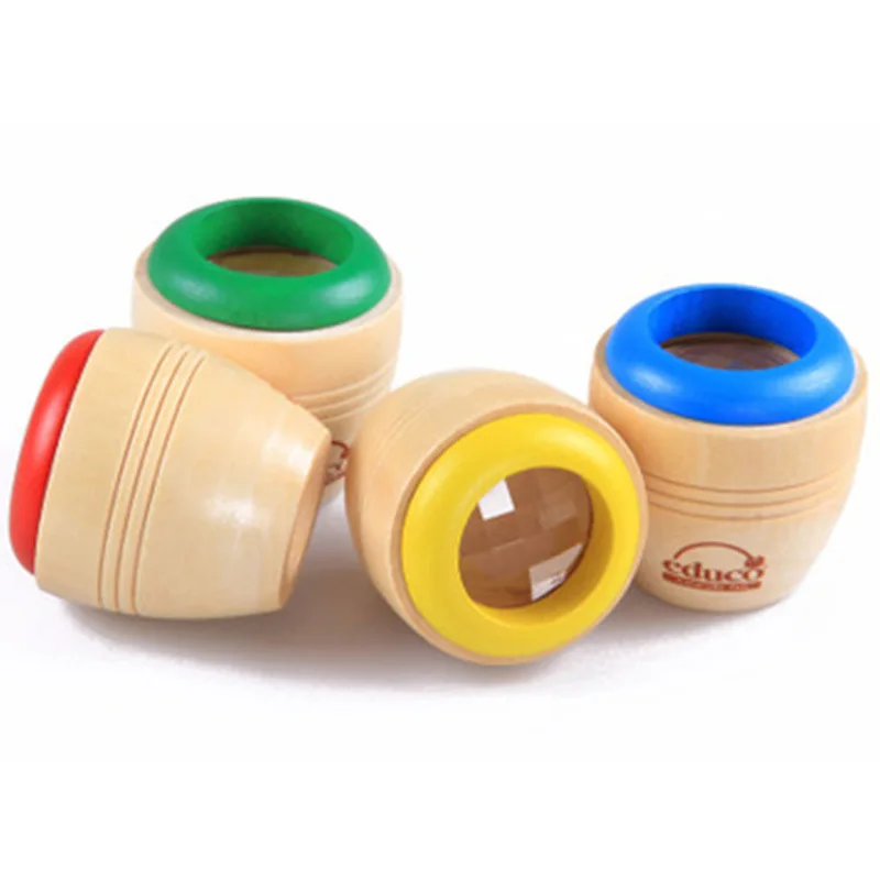 Children's Wooden Kaleidoscope Puzzle Early Education Bee Eye Prism Toy Scientific Observation Physics Experiment thumbnail 6