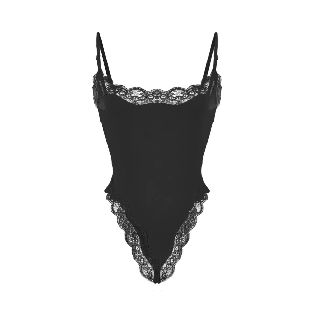 Lace Camisole Bodysuit Women Solid Sleeveless Backless Body Shaper Jumpsuit One Piece Sexy Slim Bodycon Rompers Summer Tank Tops thumbnail 5