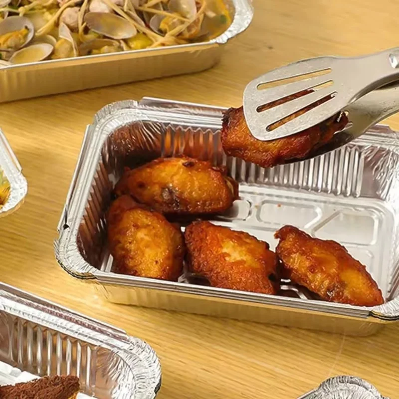 10/20/30PCS Disposable Barbecue Tin Ftray Aluminum FoilFtray Grease Drip Recyclable Grill Collection Tray Outdoor Kitchen Supply thumbnail 4