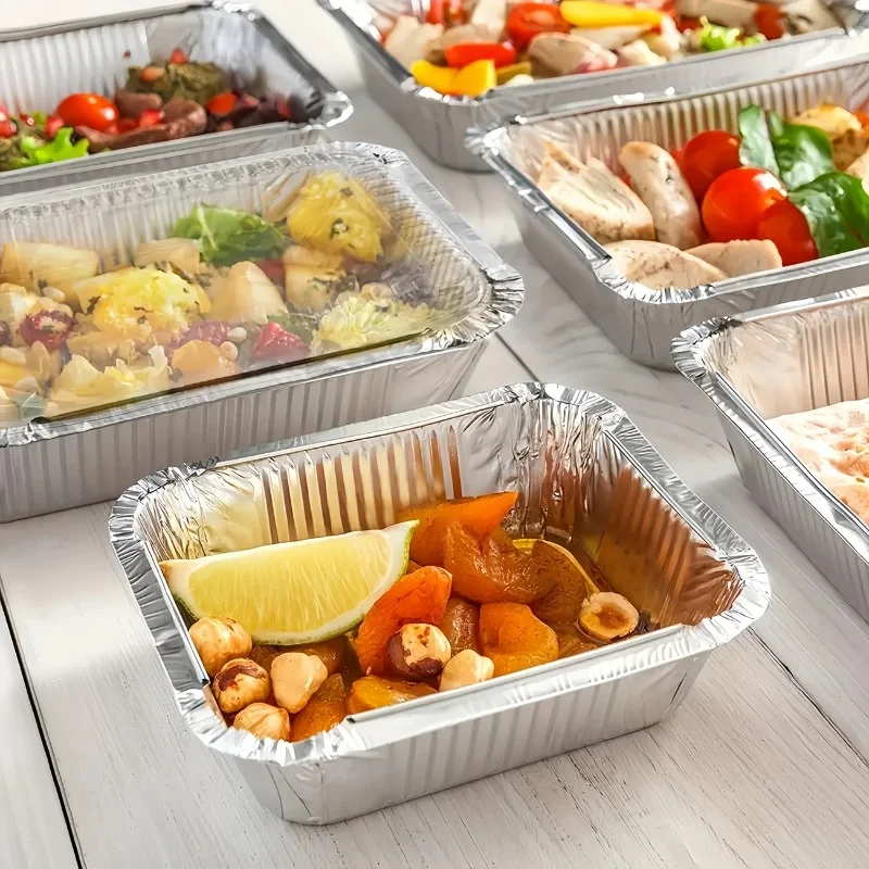 10/20/30PCS Disposable Barbecue Tin Ftray Aluminum FoilFtray Grease Drip Recyclable Grill Collection Tray Outdoor Kitchen Supply thumbnail 5
