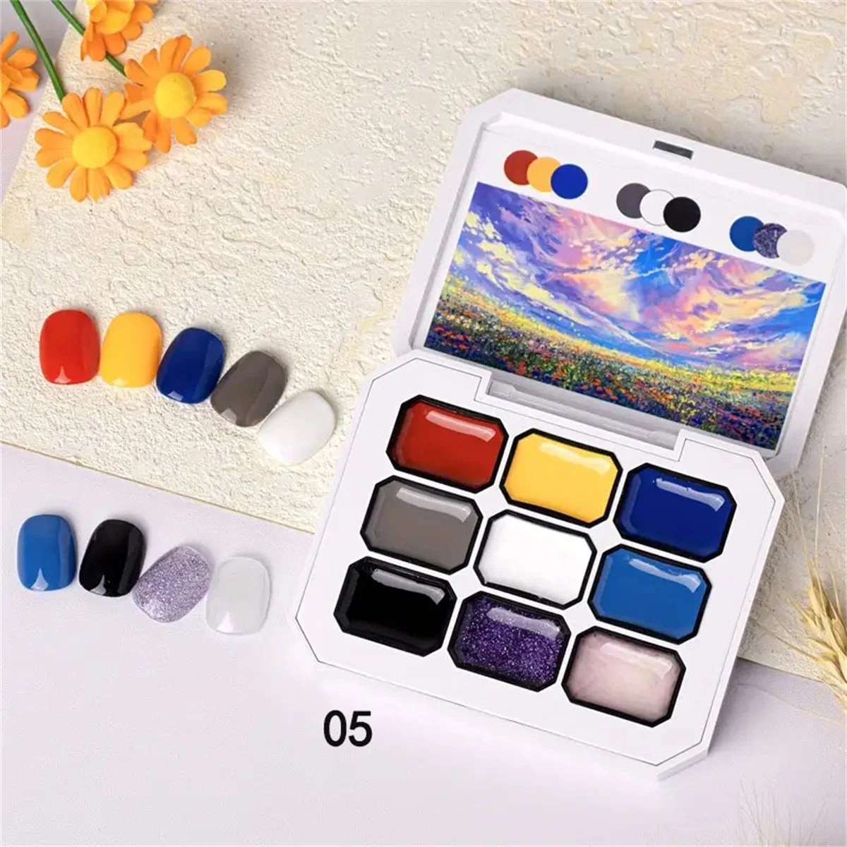 1pc 9-color new popular solid patting gel gradient color semi permanent UV&LED nail polish glue nail art creation salon DIY thumbnail 5