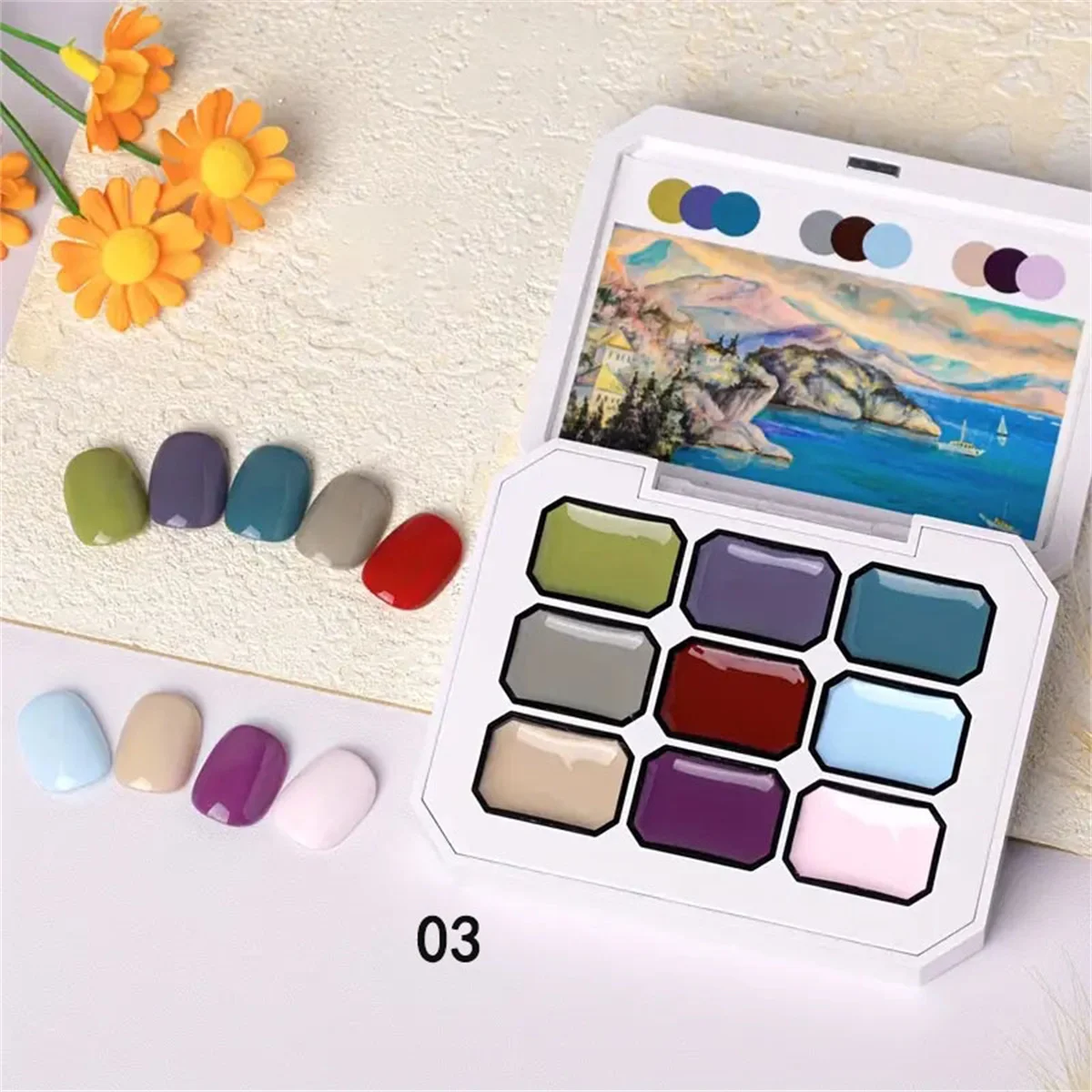 1pc 9-color new popular solid patting gel gradient color semi permanent UV&LED nail polish glue nail art creation salon DIY thumbnail 4